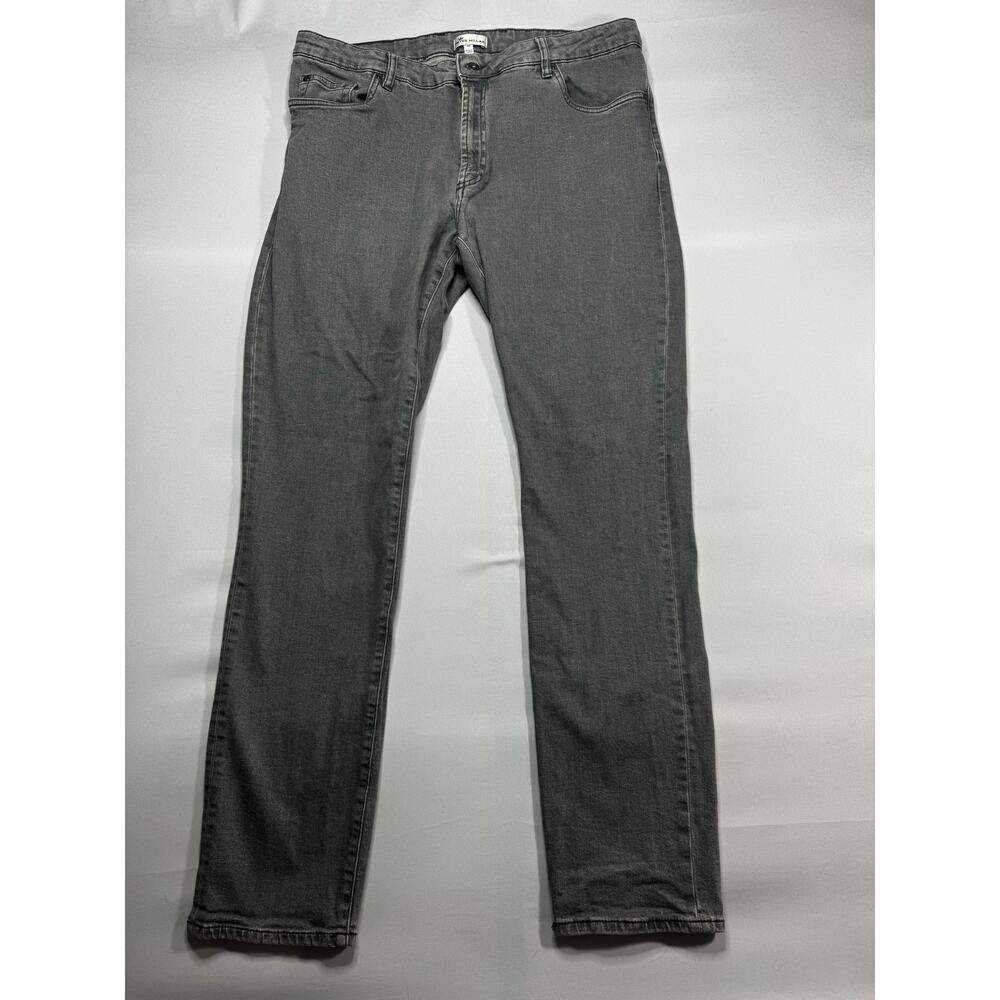 Peter Millar Men's Straight Leg Gray Stretch Denim Jeans - Size 38 (37x33.5)